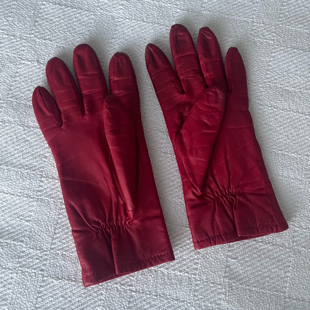 Red Leather Gloves